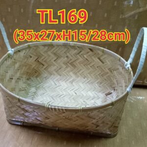 本色橢圓提籃--(人字編)S02/#80/TL1469